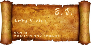 Baffy Vivien névjegykártya